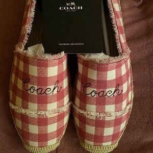 Coach Celina Gingham Espadrilles Size 11B